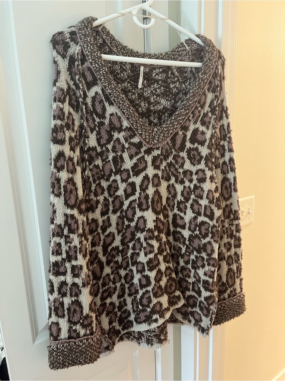 Free People Brown and Cream Knit Sweater - Picture 1 of 3